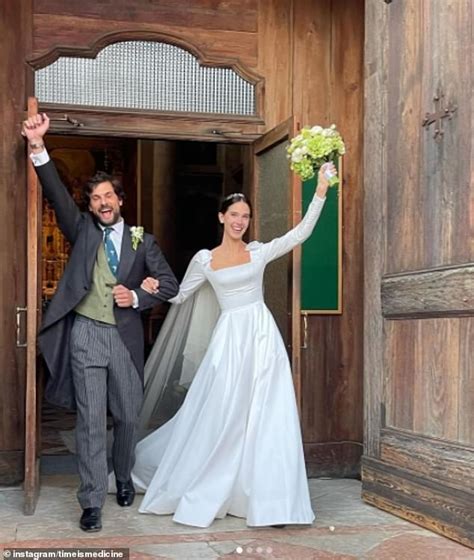 Socialite Vera Arrivabene marries her beau in a Prada gown in .